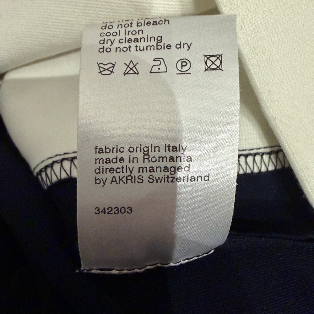 Akris Punto Navy & Ivory Colorblock Sheath Dress Minimalist Tailored US 6 - Picture 12 of 12